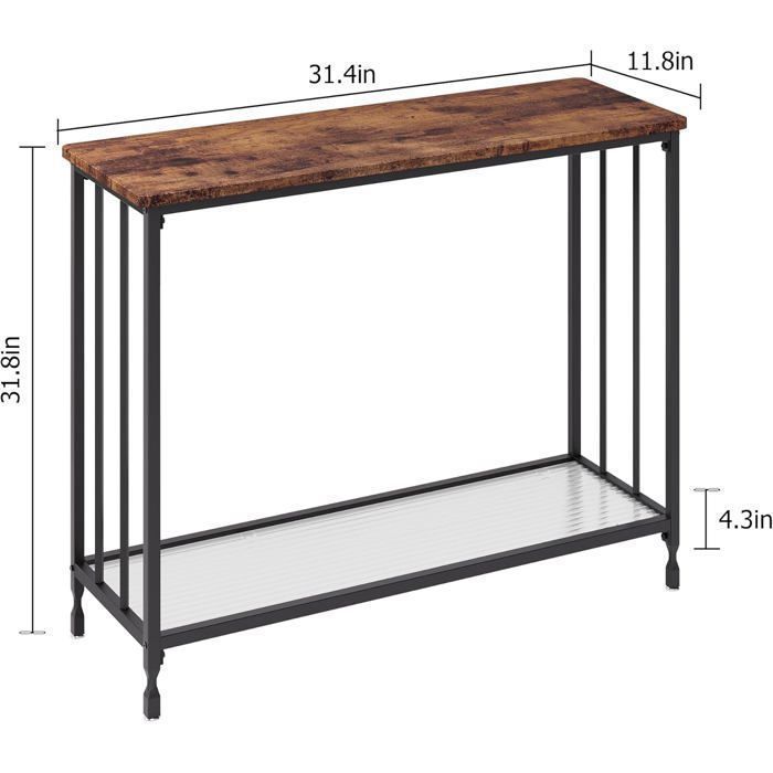 Table console avec 2 étagères - Console entrée 85x 30 x 81 cm - pour ...
