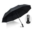 JANZDIYS Parapluie Pliant Automatique-Compact-Petit-Coupe-Vent-Robuste-Pour Hommes-Femmes et Adolescents (Noir)-0