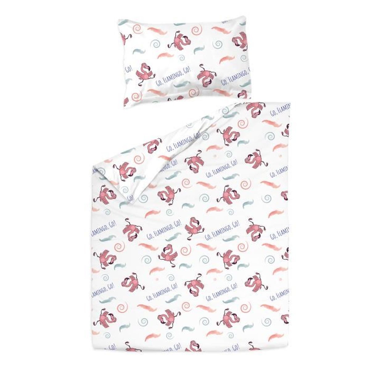 Flamant Housse De Couette 80x1 Cm Et Taie D Oreiller 30x40 Cm Pati Chou 100 Coton Parure De Lit Pour Bebe Cdiscount Puericulture Eveil Bebe