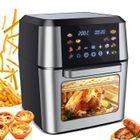 UXFVLZA Air Fryer & Mini Four 2-en-1, 2800W 12L Friteuse Sans Huile Four 12 Fonctions, 4 Accessoires, Température Réglable - Timer 60 Min