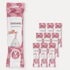 BRABANTIA - Sac poubelle PerfectFit, Code V, 2-3L - 10 ROULEAUX DE 20 SACS