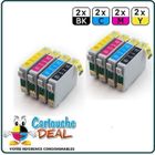 CARTOUCHE DEAL x8 Epson Stylus SX400 SX405 SX410 SX415 SX510W Cartouche générique compatible