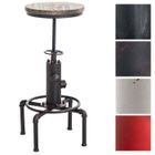 Tabouret de Bar Lumos Style Industriel - CLP - Réglable en Hauteur - Bois et Métal - Bronze