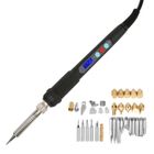 HURRISE BEL Fer à Souder Électrique à Affichage Numérique Écran LCD Kit de Chauffage au Bois Kit de Pyrogravure(Prise EU 220V )