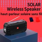 KREKCO®Enceinte Bluetooth,Haut-parleur solaire sans fil,Haut-parleur portable Bluetooth, Hifi stéréo Caisson de basse-Noir