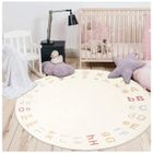 YSINOBEAR Tapis de salon ou chambre - MERKMAK - Microfibre extra doux - 100x100 rond cm - Polypropylène - Intérieur