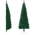 Demi sapin de Noël artificiel - MOTHINESSTO - 150 cm - Vert - PVC - Support inclus