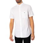 Chemise À Manches Courtes En Popeline Standard - GANT - Homme - Blanc