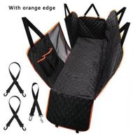 Housse de siège de voiture pour chien Housse imperméable pour hamac arrière imperméable pour voyage (Noir+Orange)
