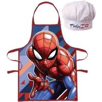 ensembe de cuisine pour enfant tablier et toque Spider-Man Marvel taille unique