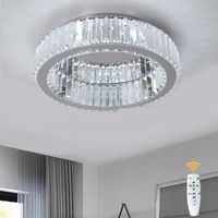 Plafonnier moderne K9 cristal LED lampe suspension télécommande pour salon salle à manger hall d'entrée chambre à coucher Fixtures
