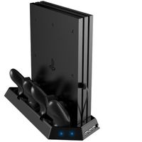 Letouch pour PS4 Pro Vertical avec Ventilateur de Refroidisseur, 2 Support Manette PS4 Station de charge*SQ