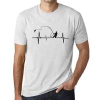 Homme Tee-Shirt Battement De Cœur Du Pêcheur – Fisherman Heartbeat – T-Shirt Vintage Blanc