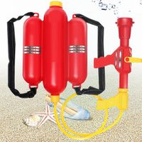 Mxzzand jouet de sac à dos pulvérisateur d'eau Sac à dos pulvérisateur d'eau pour enfants, jouet de pompier, jeux activite Rouge