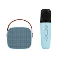 Enceinte Karaoké et micro sans fil - ROLEADER - Bluetooth 5.2 - pour Soirée à Domicile - Bleu ciel