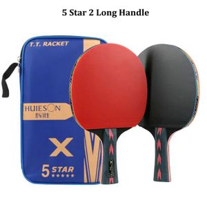 RAQUETTE TENNIS DE T. Huieson-Raquette de tennis de table Star 5/6,raquette de ping-pong en carbone avec housse- 5 Star FL 2 bats