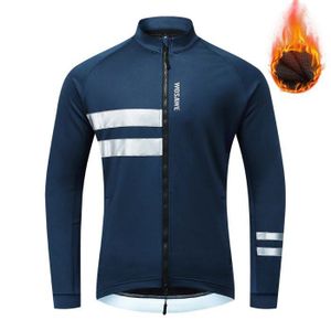 VESTE DE CYCLISTE WOSAWE-Vêtements de cyclisme à manches longues pour hommes,veste en laine,vêtements thermiques,vêtements de vélo de - BL251-Blue