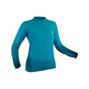Maillot chaud femme avec col zippé pour le trail running