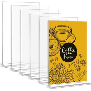 Présentoir à Prospectus Transparent A4 VITAdisplays - Porte-Brochures De Table Stable Et Élégant