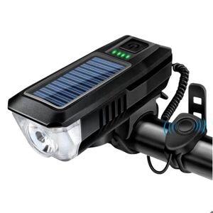 Lampe Solaire Vélo Clignotante - Détecteur De Vibrations, étanche - Pour Vélo, Moto, Voiture - 5 Couleurs LED, Recharge Automatique