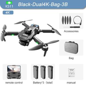 DRONE Black-Dual4K-Bag-3B -LS KS11 Mini Drone 4K Profess