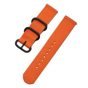 BRACELET MONTRE CONNEC. couleur Orange taille 24mm Bracelet sport nato en 