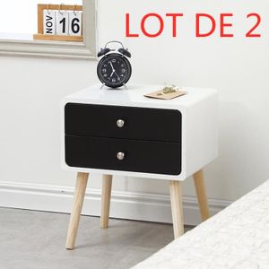 Miss Table De Chevet 2 Tiroirs Hauteur 50 Cm Table D Appoint