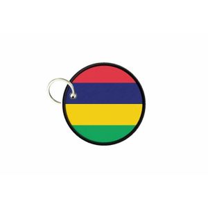 Patch ecusson brode imprime drapeau ile maurice mauritius mauricien r2 