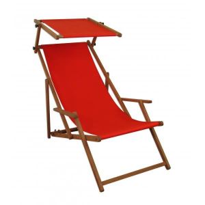 CHAISE LONGUE Chaise longue de jardin rouge, chilienne, bain de 