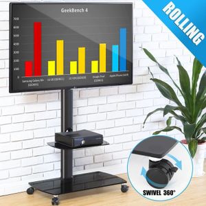 FIXATION - SUPPORT TV FITUEYES Chariot Meuble TV avec Roulette Support T