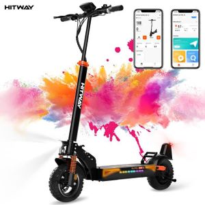 TROTTINETTE ELECTRIQUE Trottinette électrique pliable HITWAY H3 - 800W - Siège amovible - Écran LCD