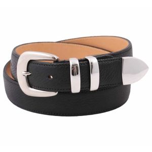 Kenneth Brownne soft black ceinture en cuir italien Zippée-Nouveau