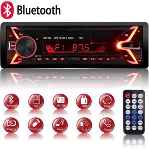 AUTORADIO Autoradio Bluetooth Mains Libres, 7 Couleurs d'Ecl