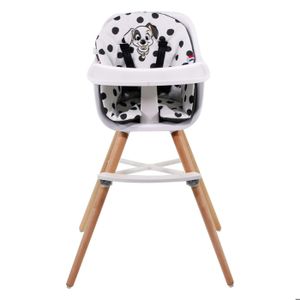 CHAISE HAUTE  Chaise haute évolutive PAULETTE – Dès 6 mois – Fabriquée en France - Coloris 101 dalmatiens