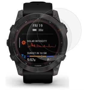 PROTECTION MONTRE CONNECTÉE Verre Trempé pour Garmin Fenix 7 - 7 Solar - 7 Sapphire Solar [Lot de 2] Film Protection Ecran Montre Anti Rayure Phonillico®