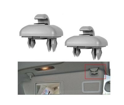 2 Pièces Clips Crochet Noir Pour Pare-Soleil - Compatible VW Audi Skoda