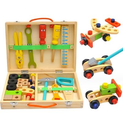 Coffret à Outils Enfant Vanplay 53 Pièces En Bois - Jeu Éducatif 3-5 Ans