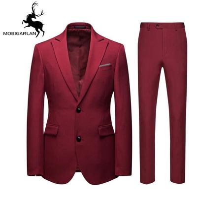 Pantalon costume rouge hot sale homme
