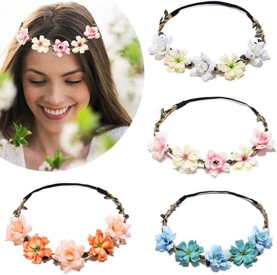 Couronne De Fleurs Gothique Avec Voile Noir – Serre-tête Halloween, Mariage, Cosplay, Médiéval, Pour Déguisement Et Fête
