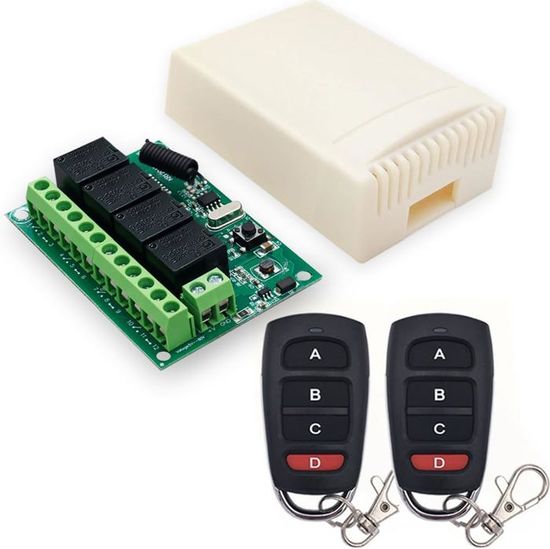 Interrupteur Commutateur Télécommande Sans Fil 4 Canaux Relais CL09 - Neuf En Emballage