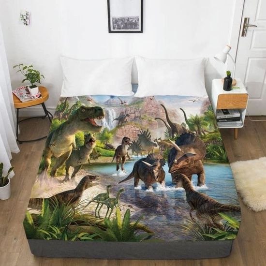 Drap-Housse 160x200 Cm Motif Bouledogue Français - Microfibre Douce Anti-Rides, Poche Profonde 30 Cm - Jaune - 1