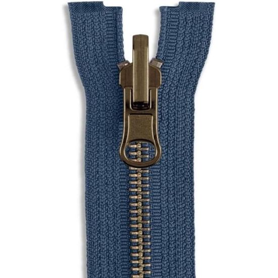 Fermeture éclair Réversible Métal Laiton Vieilli 5 Mm – Divisible, Longueur 50 Cm – Pour Vestes Réversibles - 2