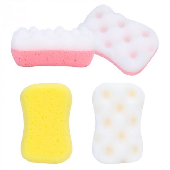 Moufles De Bain Bébé 2 Pièces - Éponge Douce, Design Mignon - Pour La Toilette Des Nourrissons