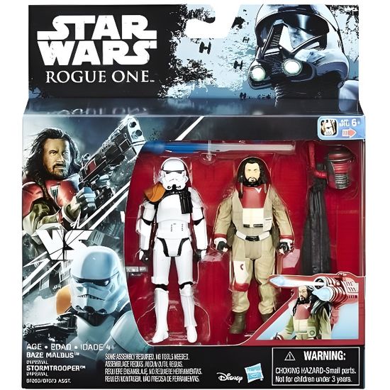 Coffret de 2 figurines Star Wars Rebels : Stormtrooper et Baze Malbus 9,5 cm - Mission dans l Espace - Hasbro
