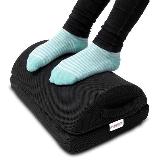 Coussin Repose-Pieds Ergonomique Bureau - Réglable 2 Hauteurs - Forme Wedge