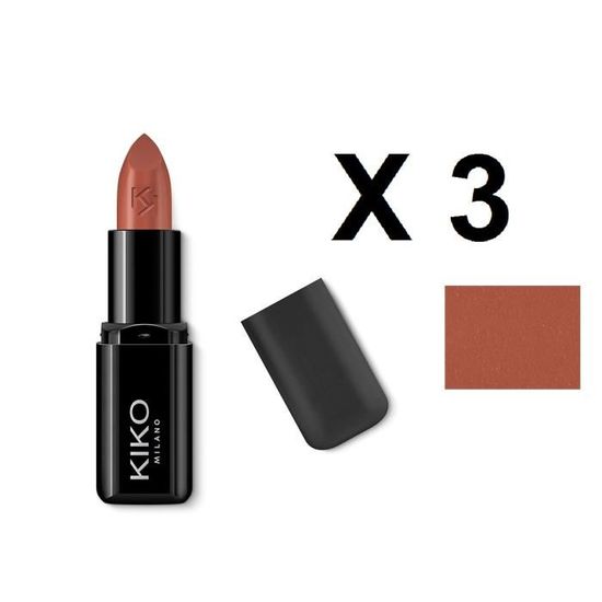 Kiko Lot 3 Smart Fusion Lipstick N432 Nocciola Rouge à