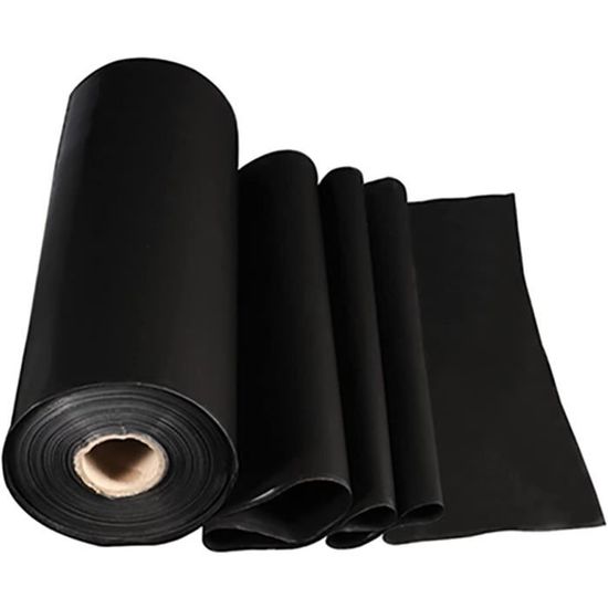 Bâche Étang HDPE 0.12 Mm - 5x6 M Noir - Liner Résistant UV Pour Bassin Poissons, Fontaine, Cascade Jardin