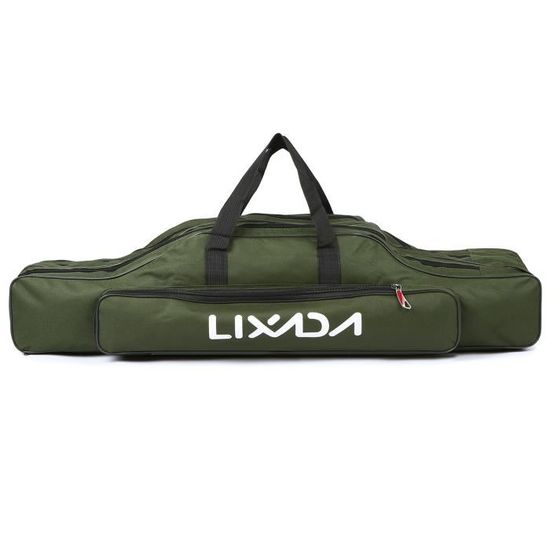 Sac De Transport Pour Canne à Pêche - 3 Compartiments, Pliable, Tissu Oxford Résistant - Tailles 90/120/150 Cm, Bandoulière Réglable
