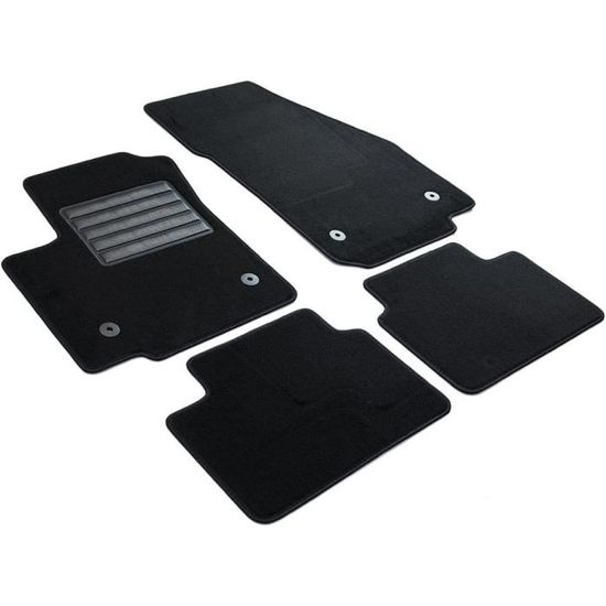 Tapis Sur Mesure MTM Pour Opel Insignia A (2008-2017) - Velour Noir - 4 Pièces - Fabriqué En Italie