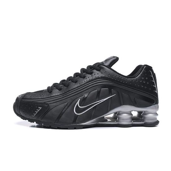 NIKE SHOX R4 Baskets Homme Noir Argent Cdiscount Sport